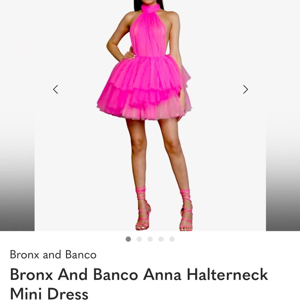 Bronx and Banco Vibrant Pink Tulle Dress US 10
